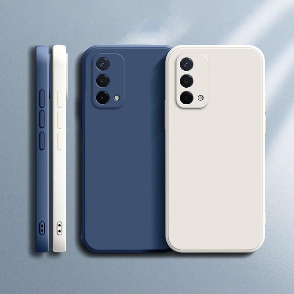 สําหรับoppo A57 2022 A54 A74 A16 A16S A16K A16e A96 A77Sปลอกซิลิโคนเหลวขอบตรงนิ่มTPUป้องกันโทรศัพท์มือถือกรณี
