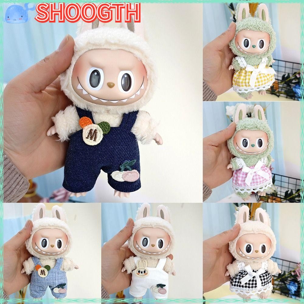 Shogth Doll Accessories, Labubu Time To Chill Filled Bow Sequined Gauze Skirt Labubu Doll Clothes ทนทาน|Cos Gift เสื้อผ้าตุ๊กตาทํามือแฮนด์เมดสําหรับตุ๊กตาลาบู 17 ซม.