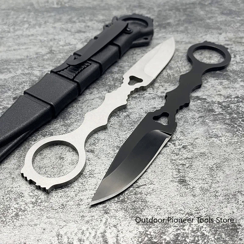 ⚡  new outdoor survival knife, camping small straight knife. EDC portable survival knife with K shea