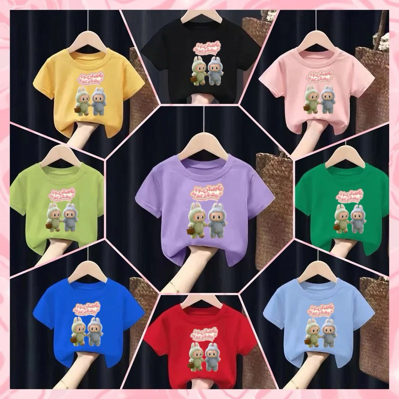 (จัดส่งตลอด 24 ชั่วโมง) 2024 เสื้อยืดเด็กพิมพ์ลายการ์ตูน น่ารักๆๆๆๆ ผ้าฝ้าย Pattern730 (LABUBUลาบูบู้)