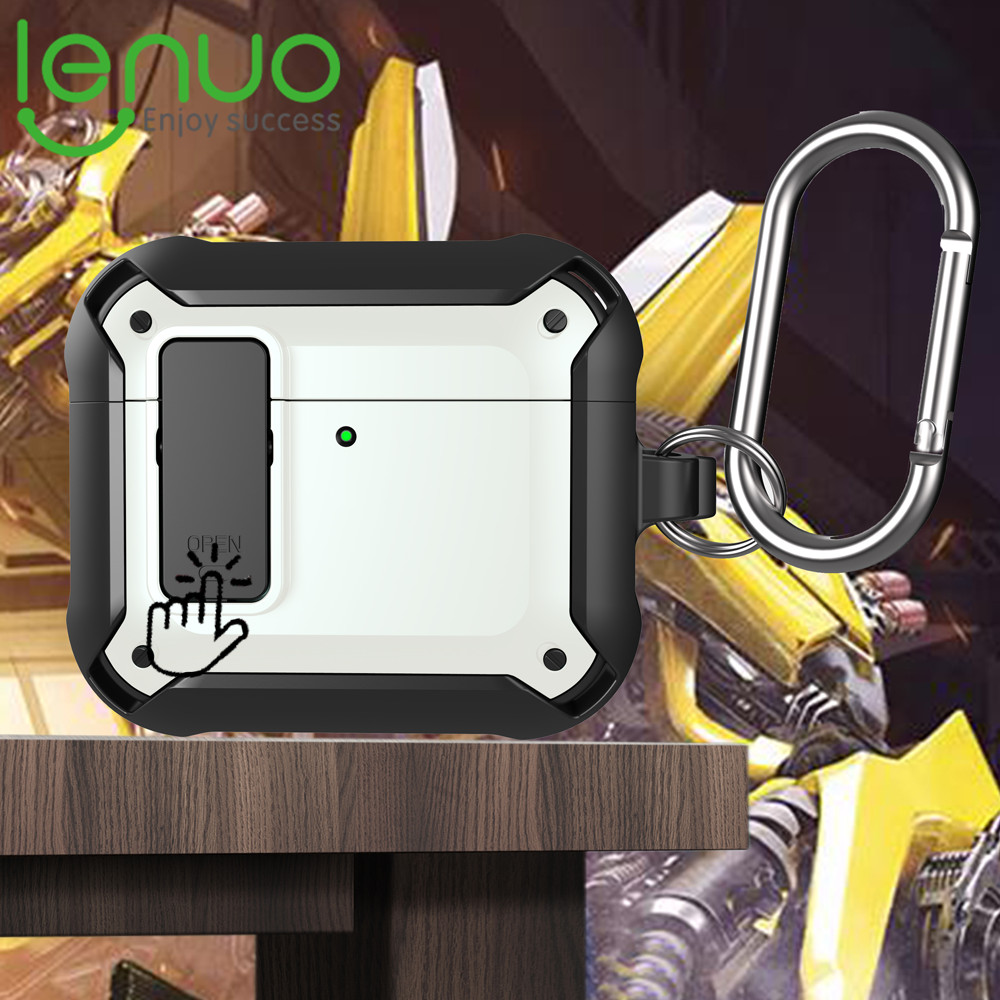 Lenuo หรูหราหูฟังสําหรับ Airpods 4 anc Pro 2 3 1 Pro2 Airpod gen 4 3 2 Case ปลอก Anti-Lost พวงกุญแจ Anti-fall กันกระแทกฝาครอบหูฟังเอียร์บัด