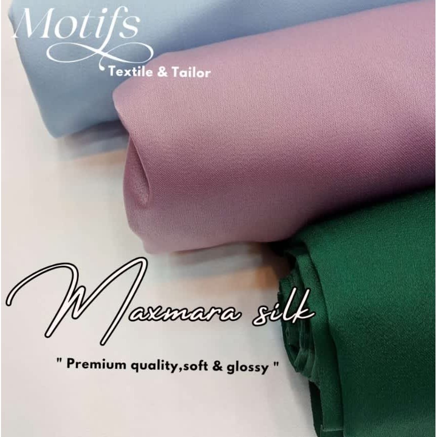 MOTIFS - (PRICE 0.5 เมตร) ผ้าพรีเมี่ยม MAXMARA SATIN - MAXMARA LOT H