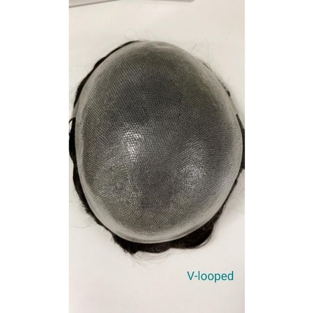 วิกติดกาวพียู ผมแท้100% Skin PU ทอมือ Knotted หรือ V-looped แสกเสยเนียน - รูปที่ 2