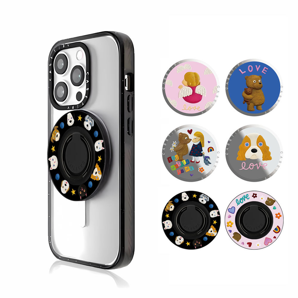 Ted BEAR Casetify เคสโทรศัพท์มือถือแม่เหล็กแท็บเล็ตโทรศัพท์มือถือพับได้ Anti-drop PC Bracket กระเป๋าการ์ด