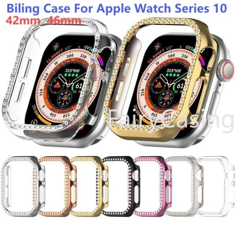 บลิง พีซี ส11 สําหรับ แอปเปิล ดู ชุด 10 46/42/49/45 มม.41 มม.44 มม.เพชรเดี่ยวคริสตัลสําหรับ iดู 9 8 7 6 5 4 3 38 มม.40 มม.กันชนฝาครอบป้องกัน