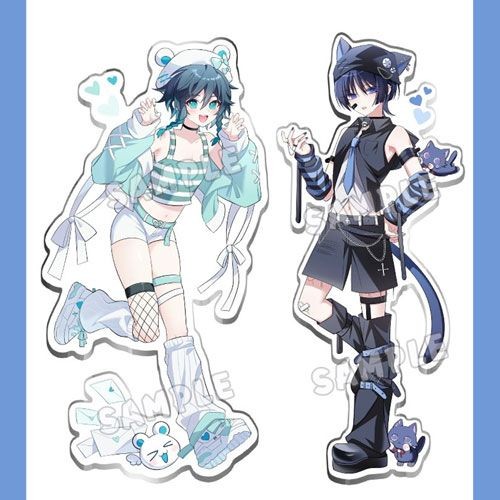 Venti ของขวัญของเล่นตัวเลขอะคริลิคขาตั้งอะนิเมะรุ่น Action Figure เครื่องประดับอุปกรณ์เสริมรุ่น Scaramouche หยวน Shen