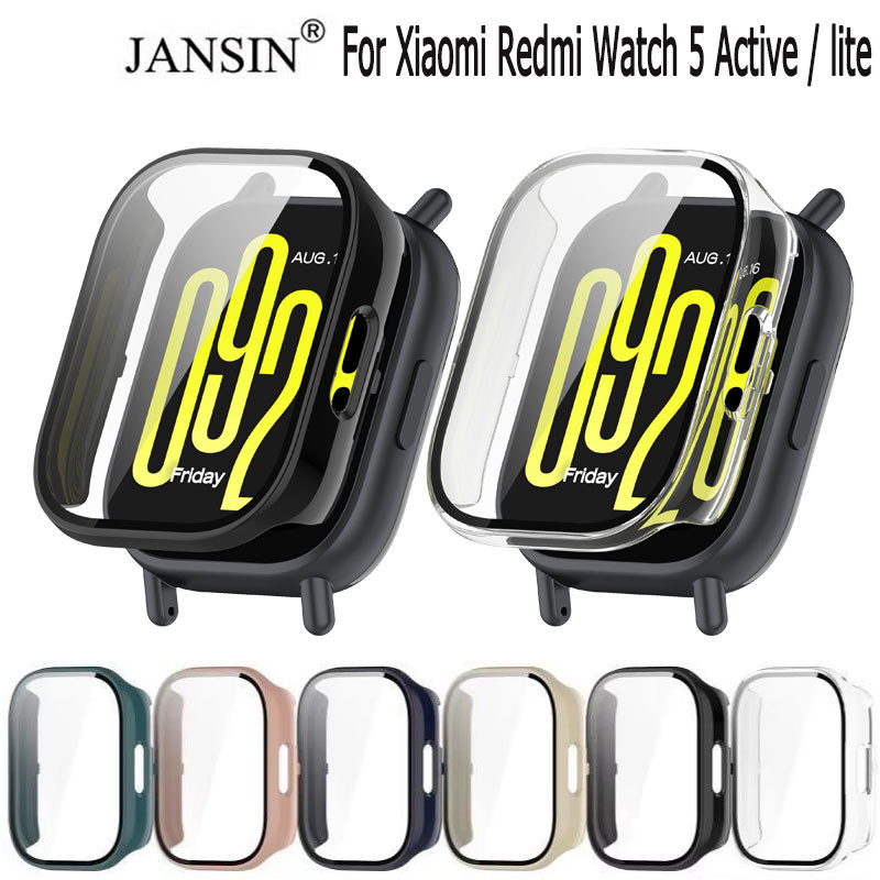 เคส กระจก + เคสสํา Xiaomi Redmi Watch 5 Active 5 Lite เคส พร้อมฟิล์มกระจกนิรภัย สำหรับ สําหรับ สายนาฬิกาข้อมือ