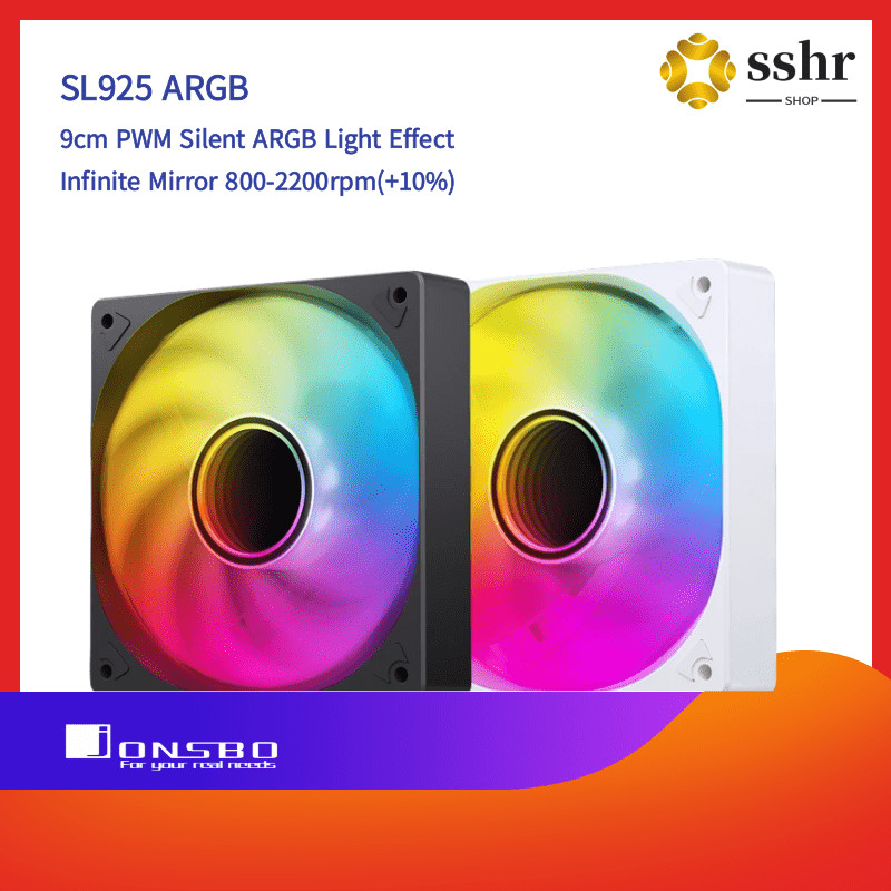 Jonsbo SL-925 ARGB 90mm Case Fan-พัดลมระบายความร้อน CPU PWM 5V 3PIN Hydraulic Bearing Ideal Water/Ai