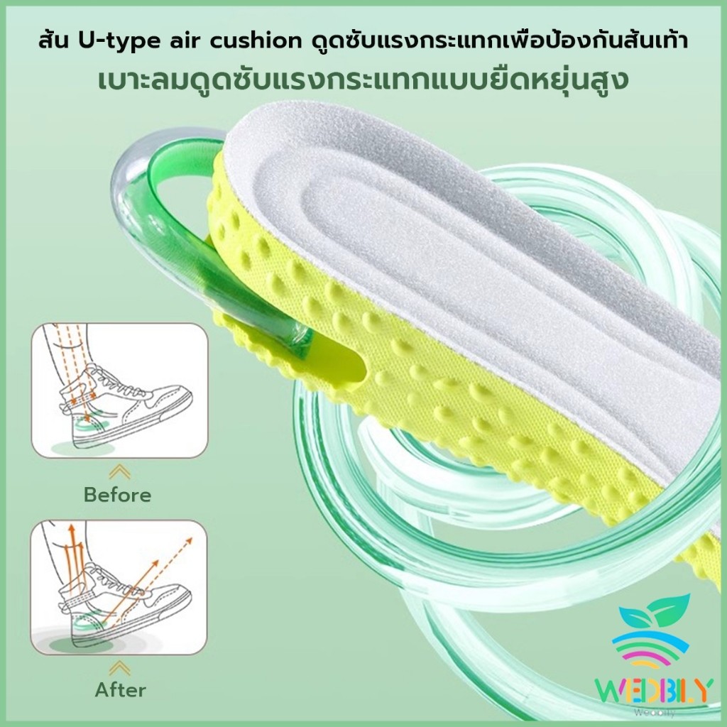 W.B.【มีสินค้าในสต๊อก】 แผ่นเสริมส้นรองเท้า ระบายอากาศ เพิ่มส่วนสูง 1.5cm 2.5cm 3.5cm Heightened insole