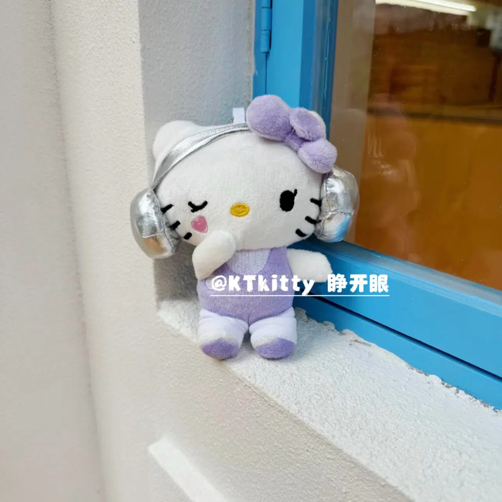 Hellokitty จี้ avail Joint Limited 50th Anniversary ชุดหนังสีดํา kt Cat กระเป๋านักเรียนพวงกุญแจจี้