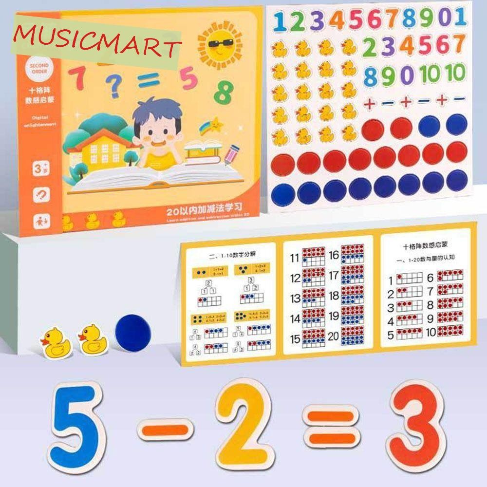 หนังสือเรียนรู้แม่เหล็ก MUSICMART, แครอทน่ารัก Interactive Education ของเล่นเพื่อการศึกษา, ตลก Computing Skill การลบง่าย 2-in-1 คณิตศาสตร์ช่วยสอนเด็ก