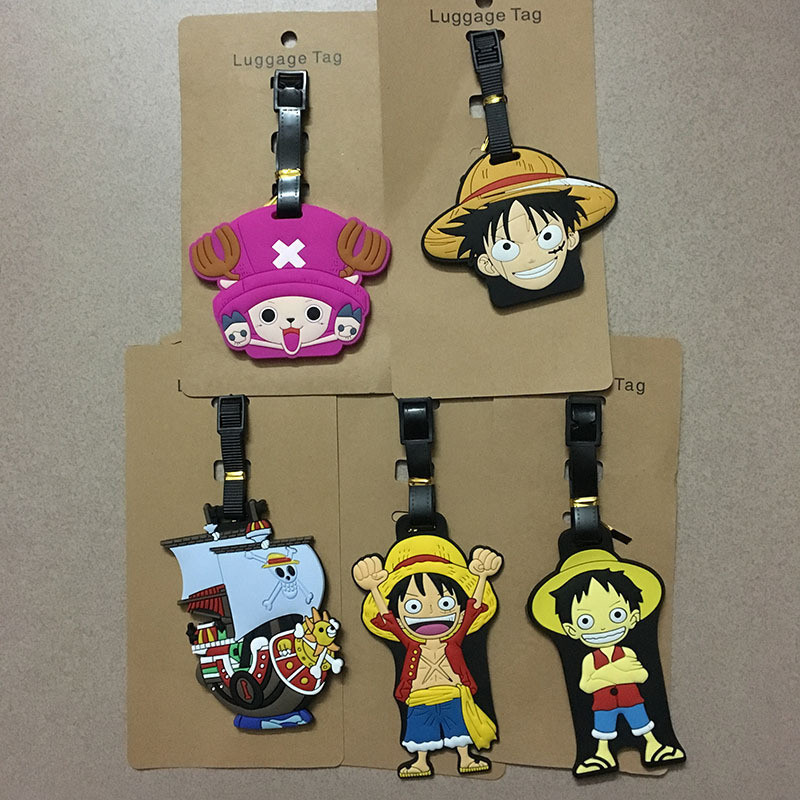 One PIECE Hatsune Miku Naruto แท็กกระเป๋าเดินทางเครื่องประดับอะนิเมะแฟชั่นน่ารัก Luffy Chopper ซิลิกาเจลกระเป๋าจี้กระเป๋าเดินทางอุปกรณ์ตกแต่งการเดินทาง