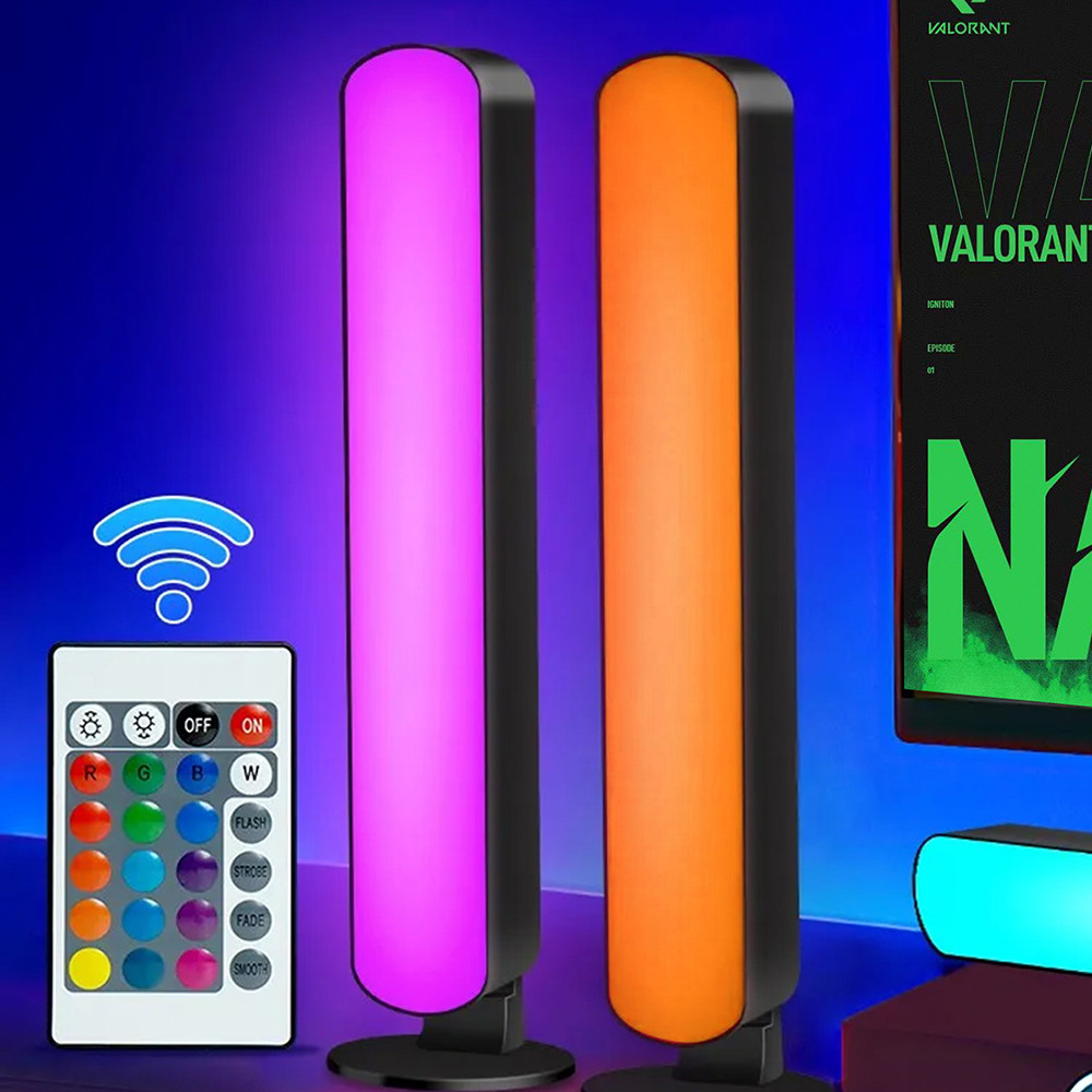 2 แพ็คสมาร์ทไฟ LED Strip พร้อมรีโมทคอนโทรลสําหรับห้องเกมทีวีและตกแต่งปาร์ตี้ Sync พร้อมเพลง Rgb โคมไฟตั้งโต๊ะ