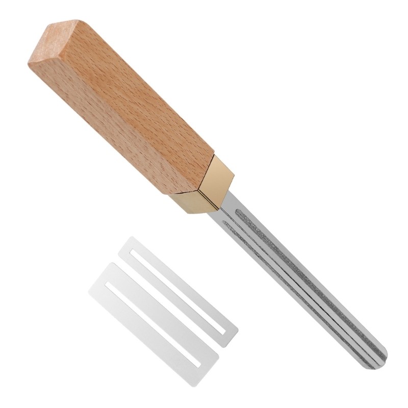 PCF* Guitar Fret Crowning File Luthier Leveling Dressing Tool พร้อม Fret Protector