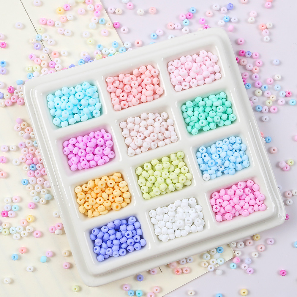 2 3 4 มม.Matte Macaroonสีแก้วเมล็ดลูกปัดชุดรอบSpacerลูกปัดสําหรับDIYหัตถกรรมสร้อยข้อมือต่างหูHandmadeเครื่องประดับทํา