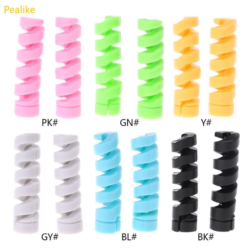 Pealike 2 ชิ้นชุดสายเคเบิลข้อมูลแขนป้องกันสําหรับสายชาร์จ USB สายเกลียวสําหรับโทรศัพท์สมาร์ทลวด Fix Accesso