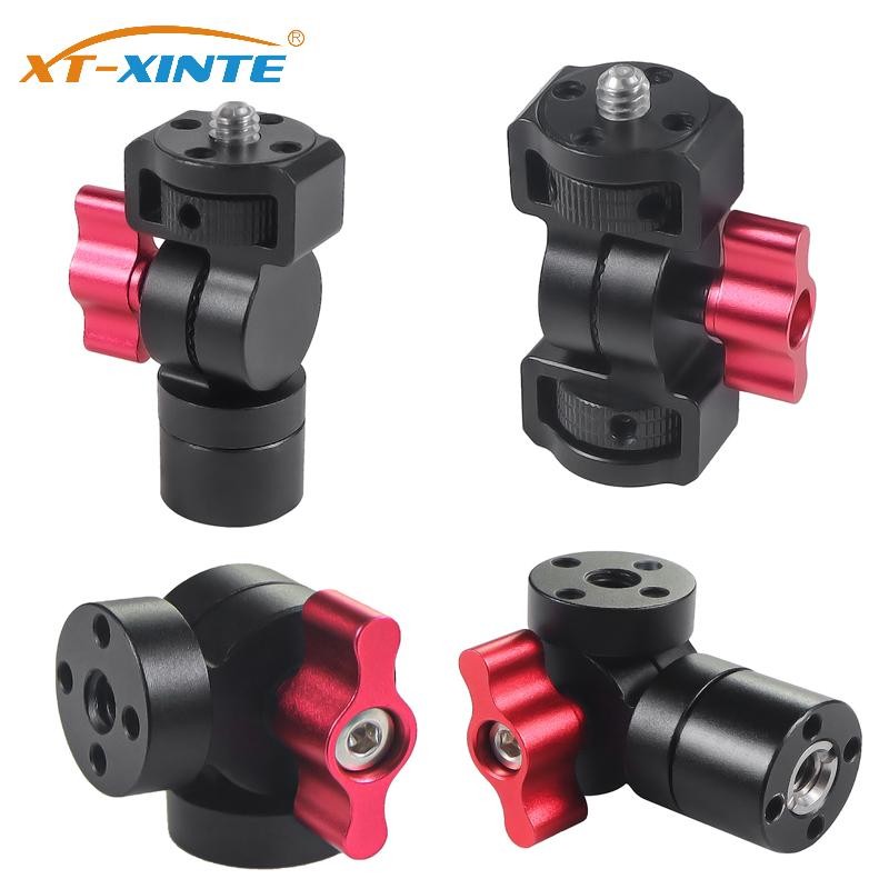 XT-XINTE ปรับมุมลูกบิดอะแดปเตอร์ 1/4 Arri Bracket สําหรับรถจักรยานยนต์ Selfie Stick Holder สําหรับ GoPro13 สําหรับ DJI OSMO 360 Action กล้อง