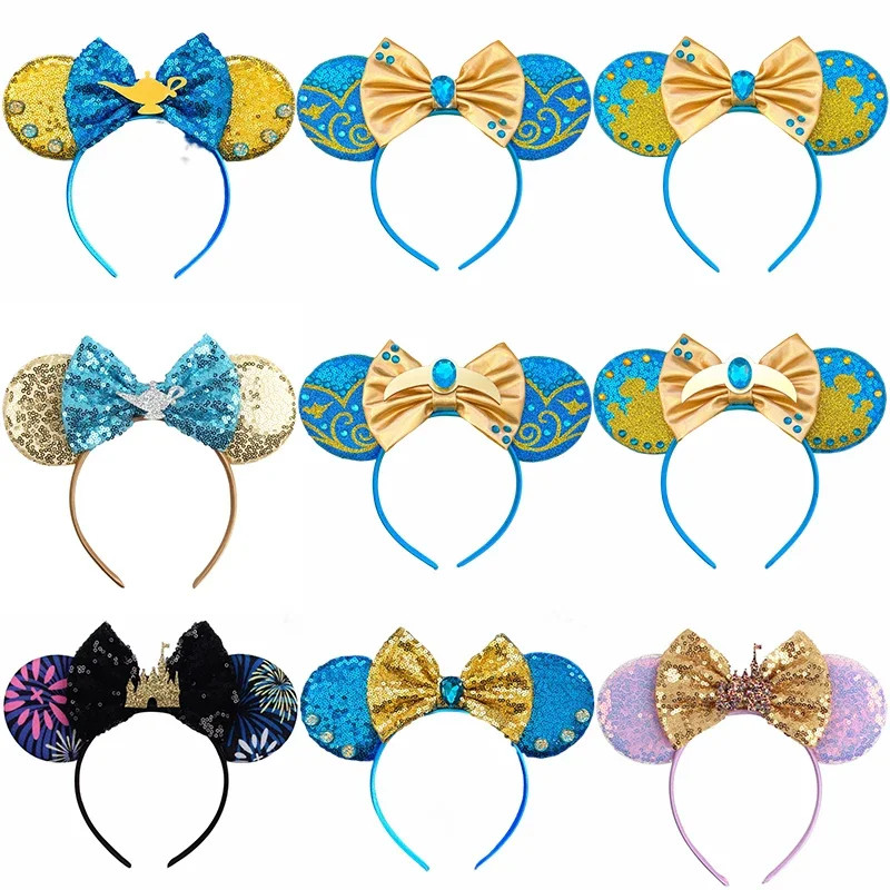 เครื่องประดับผมหู Mickey และโบว์ Princess Jasmine จาก Disney สำหรับเด็กผู้หญิง