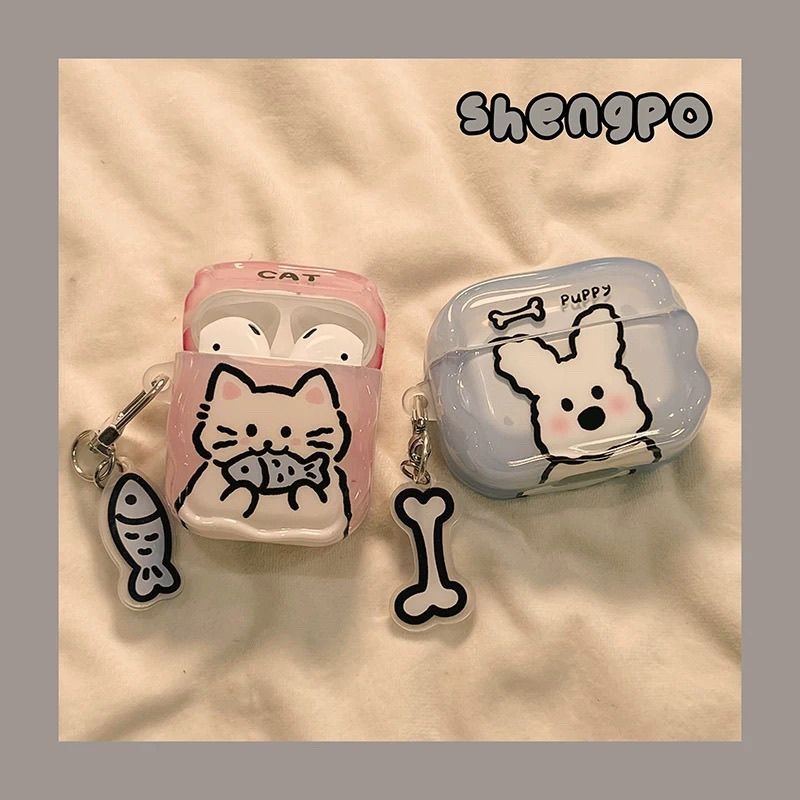 ลูกแมวน่ารัก Lenovo LP5 เคสหูฟัง LP40pro ไร้สาย Lenovo LP40 เคสป้องกันโซ่บลูทูธ