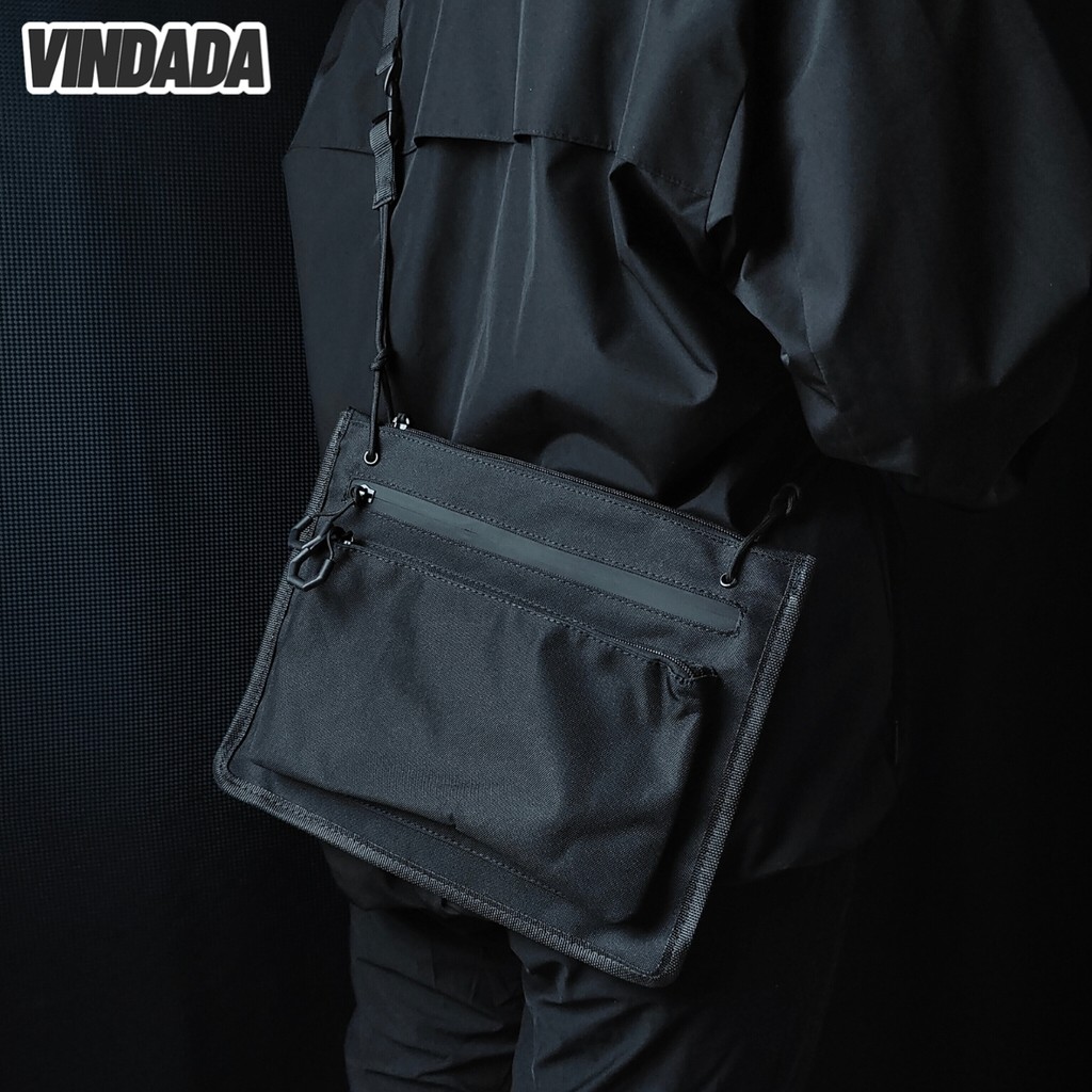 เครื่องมือ บาง กระเป๋าสะพายไหล่สไตล์ญี่ปุ่นผู้ชายผู้หญิง ผู้สื่อสาร กระเป๋า