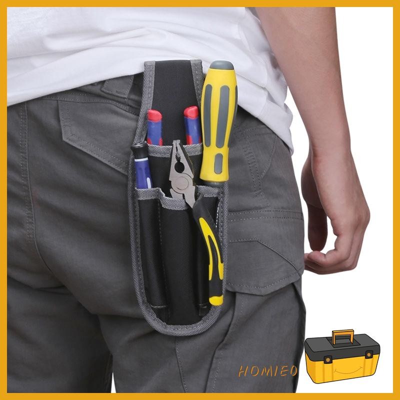 Homie0 กระเป๋าเครื่องมือสะโพกแบบพกพาเอว Gadget กระเป๋าช่างไฟฟ้าเครื่องมือฮาร์ดแวร์กระเป๋าผ้าโพลีเอสเตอร์มัลติฟังก์ชั่ Toolkit D