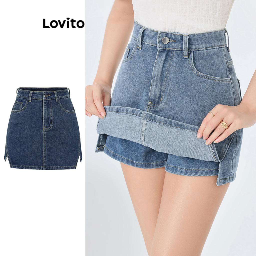 B87-MAY24-A-Denim Culottes-DSB87ED375