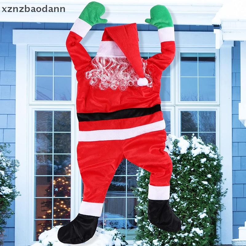 [XZNZVV]ซานตาคลอสแขวนคริสต์มาสตกแต่งบ้านเครื่องประดับคริสต์มาสกลางแจ้งของขวัญในร่ม บันได หลังคาเตาผิงเครื่องประดับประตู IKFG