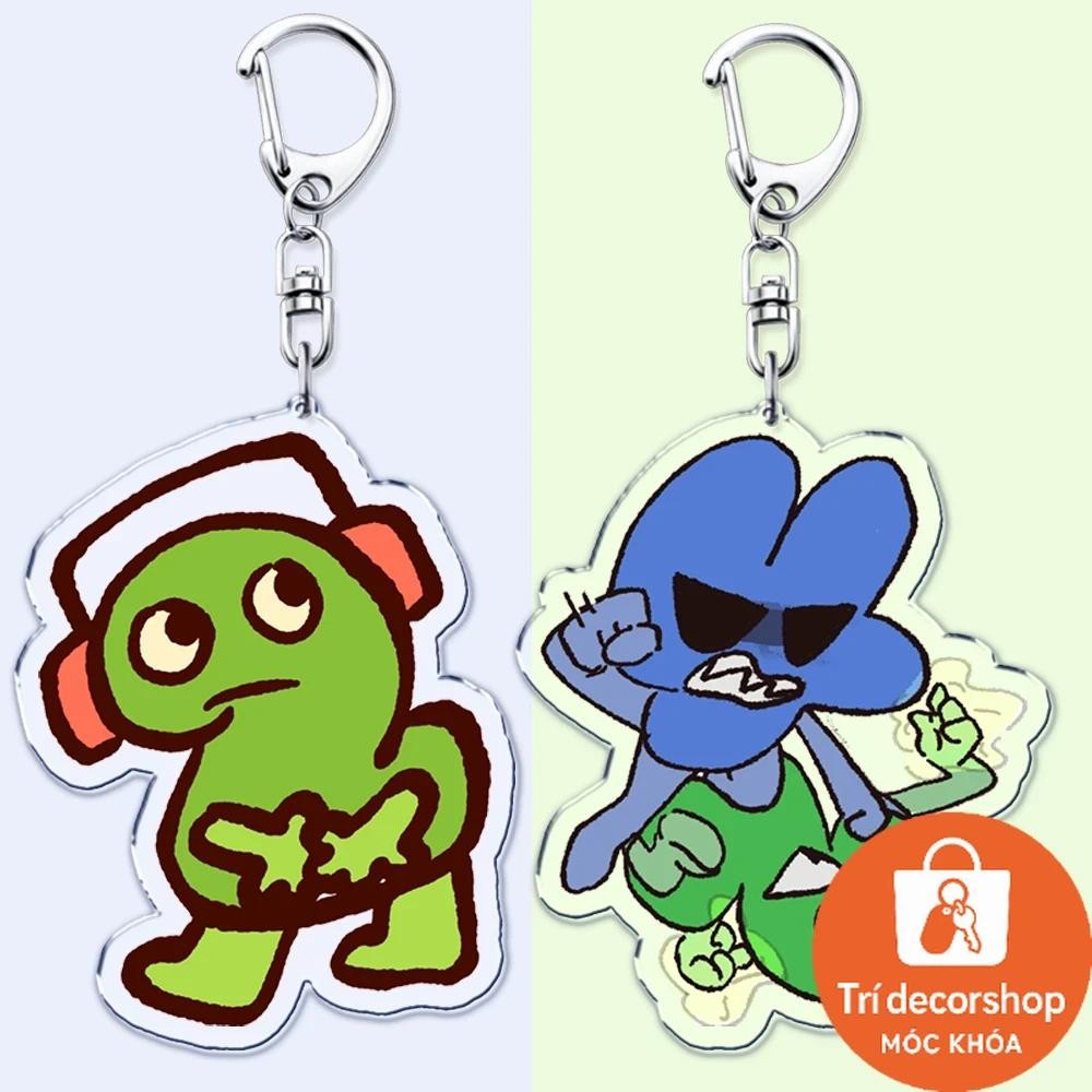 เกมน่ารัก BFDI BFB พวงกุญแจสําหรับอุปกรณ์เสริมกระเป๋า Bfdi Teardrop Sketchpad สองสี่ X Key Chain แหว