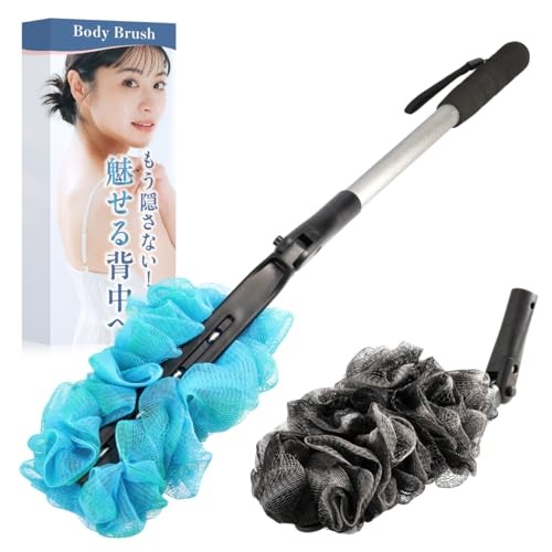 Body brush Adjustable angle Telescopic roofer Shower brush Long handle Includes 1 replacement roofer