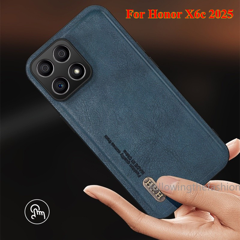 หรูหรา Retro หนังสําหรับ Honor X6c 4G 2025 honorX6C X6c X7c X8c X9c 4G 5G แฟชั่นธุรกิจสไตล์ปลอกนุ่มส