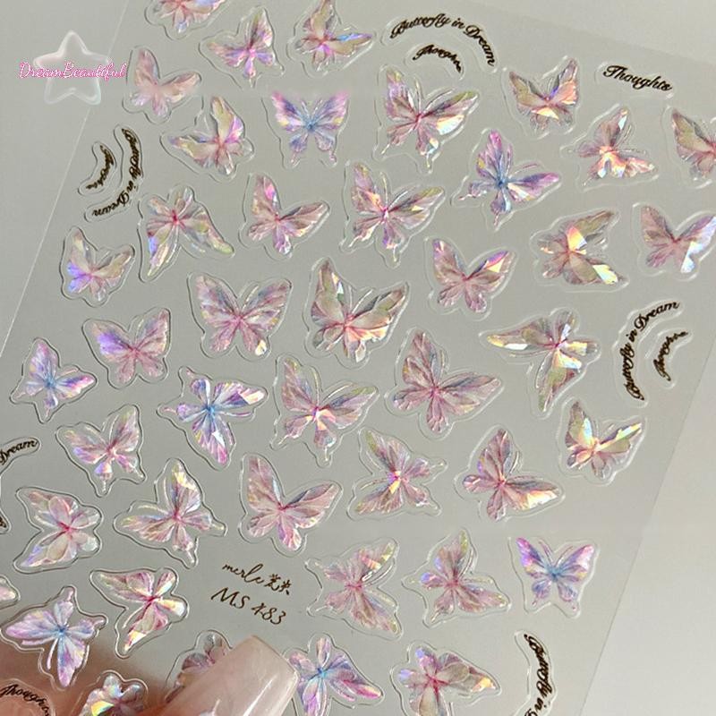 <DBFl-t> Pure Desire Shell Light สติ๊กเกอร์ติดเล็บผีเสื้อญี่ปุ่น Dreamy ผีเสื้อสวมใส่การออกแบบเล็บ DIY อุปกรณ์ตกแต่งใหม่