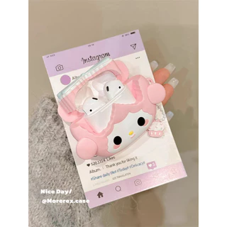 (Pro3 2025) เคส Bow Melody น่ารักสําหรับ AirPods4/4ANC/1/2/3/Pro/Pro2/Pro3 เคสซิลิโคนอ่อนนุ่ม