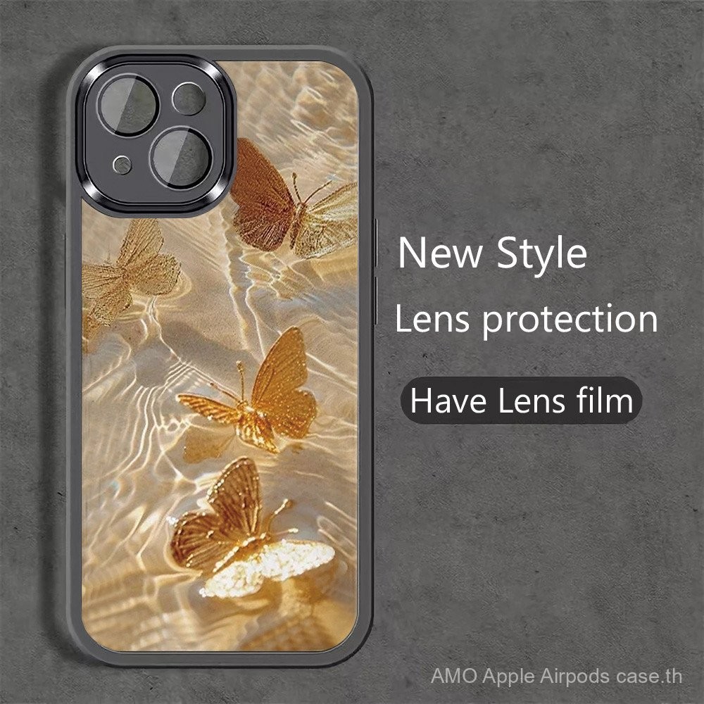 ผีเสื้อสีทองสําหรับ Vivo Y200 Y200i Y100i Y300 Y300pro Y39 Y400pro Y785G Y78 + Y93 ปลอก Ultra Thin C