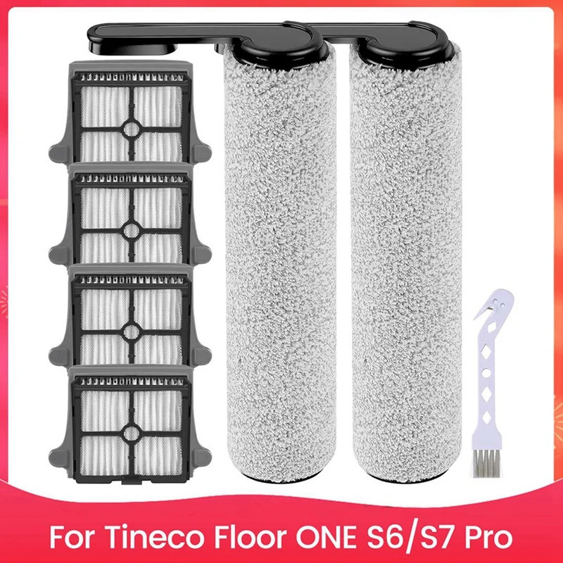เปลี่ยนแปรงลูกกลิ้งกรองสําหรับ Tineco Floor ONE S6/S7 Pro สมาร์ทไร้สายเปียกแห้งเครื่องดูดฝุ่นชั้นชิ้