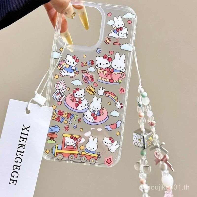 Graffiti Hello Kitty Miffy Space CaseเหมาะสําหรับiPhoneเคสโทรศัพท์เหมาะสําหรับiPhone 16 Pro Max/15/1