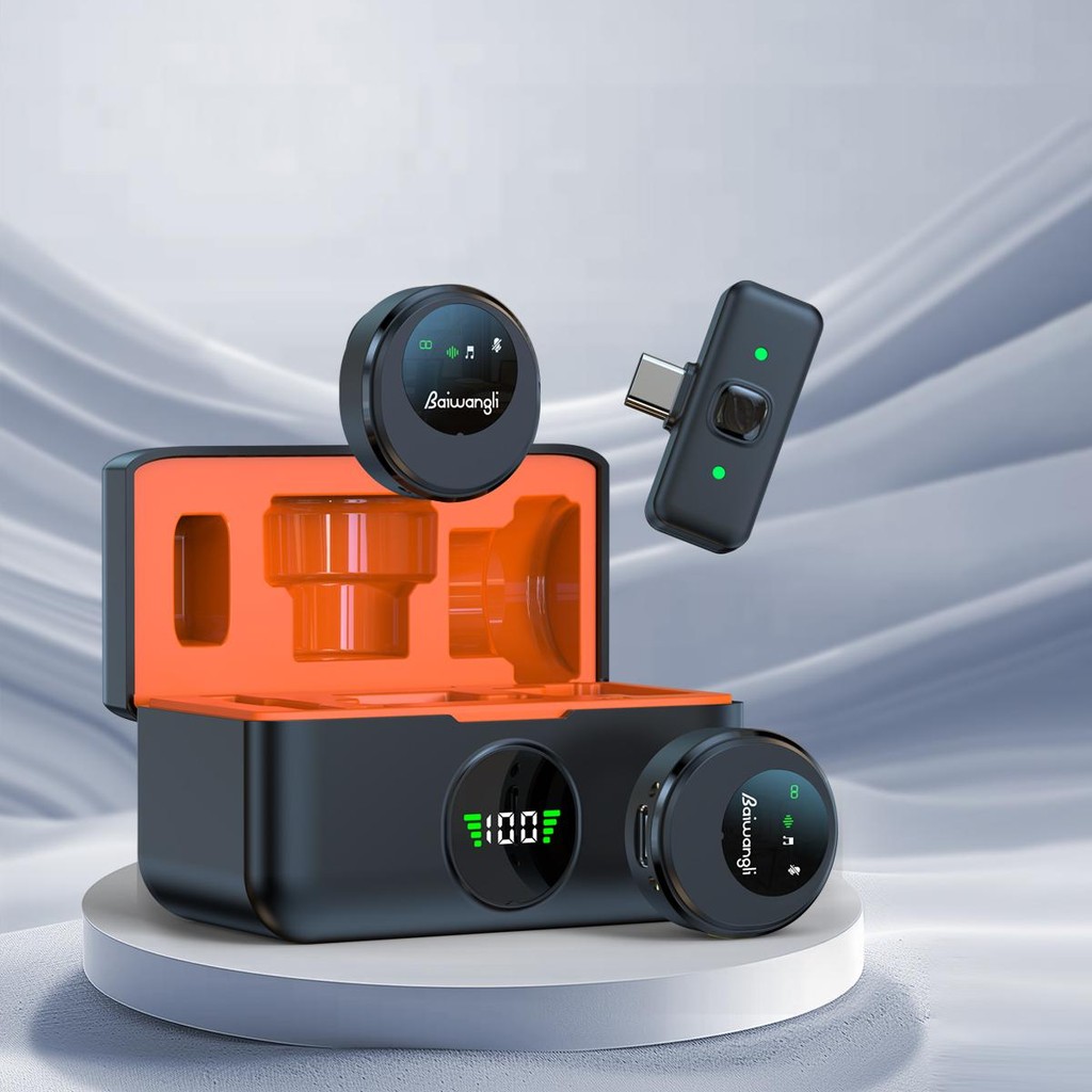 + ล่าสุด SX29 ไร้สายปกไมโครโฟนไมโครโฟนคอกับชาร์จ ห้อง 2 ใน 1 คลิปไมโครโฟนไมโครโฟนแบบหนีบเสื้อสําหรับ