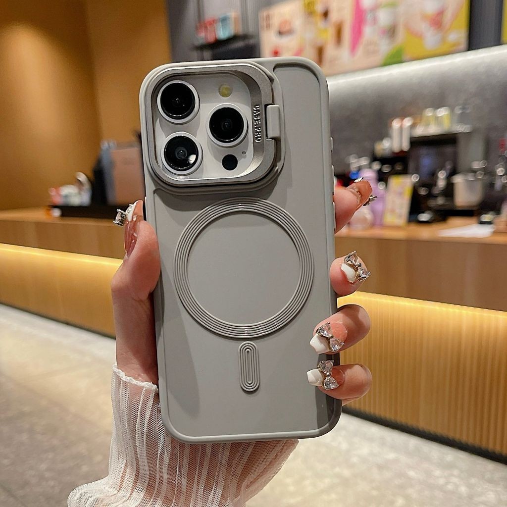 ที่วางกล้องหน้าต่าง Magsafe Case iP 16 11 12 13 14 15 Pro Max Plus - ที่วางขาตั้งแหวนปลอกอ่อน