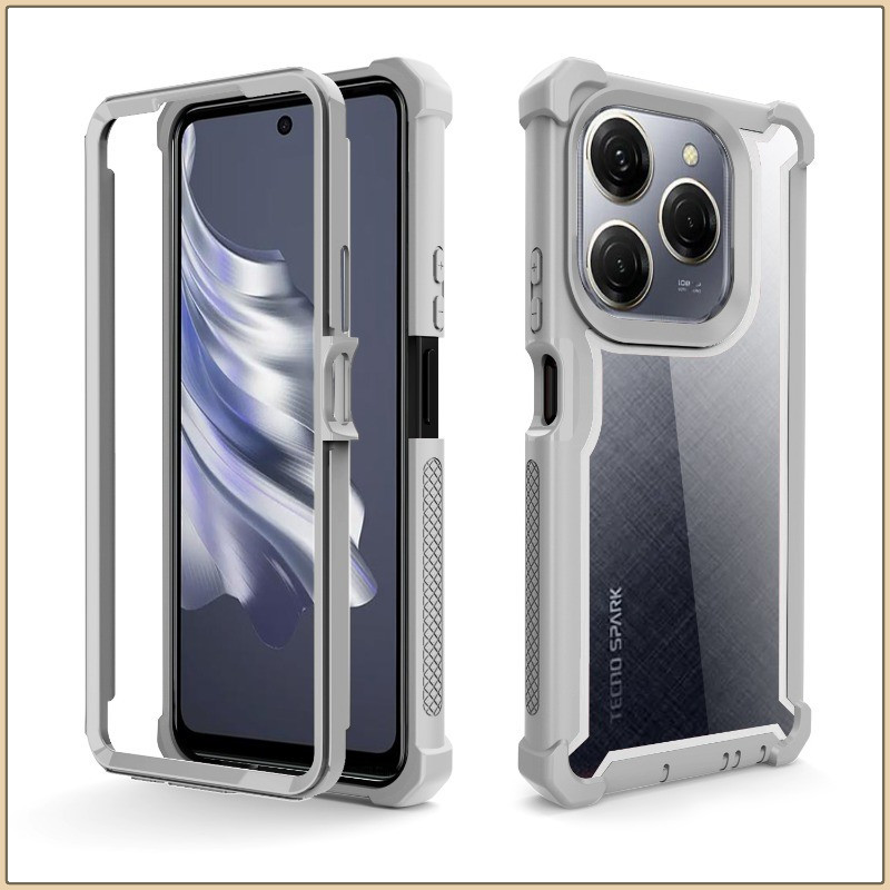 Double layer anti drop โครงสร้างเคสโทรศัพท์สําหรับ INFINIX Hot 40 50 40I 50I Pro + 4G/5G หมายเหตุ 40 50 Pro + Nero 40 SMART9 GT30 Pro ขอบนุ่มห่อเปลือกโปร่งใส