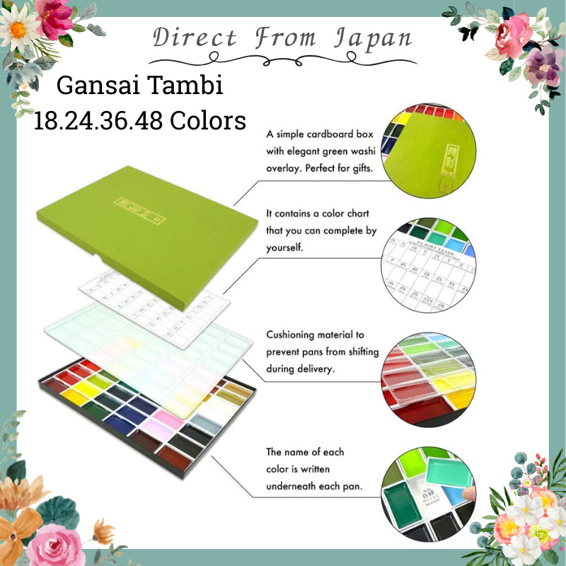 Kuretake Artist Watercolor Paint Set – Smooth, Bright Japanese Pigments (18–48 Colors)