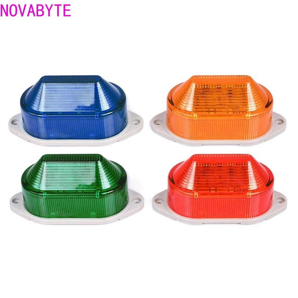 NOVABYTE ไฟแสดงสถานะไฟกระพริบ 12V 24V 220V Strobe สัญญาณนาฬิกาปลุกอุปกรณ์เครื่องกลไฟเตือน