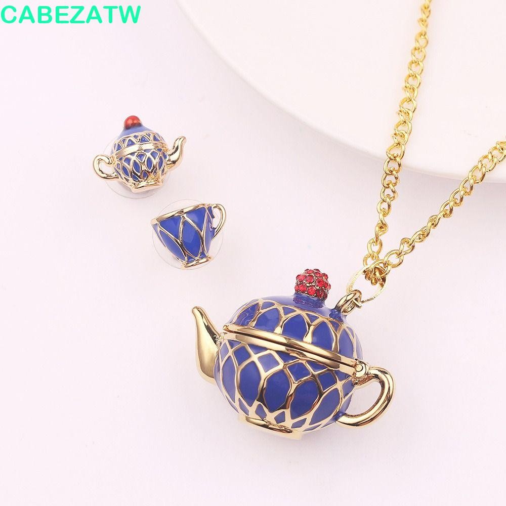 Cabezatw สร้อยคอยาวลายถ้วยคา페 งานแฮนด์เมイด สไตล์น่ารักและหวาน