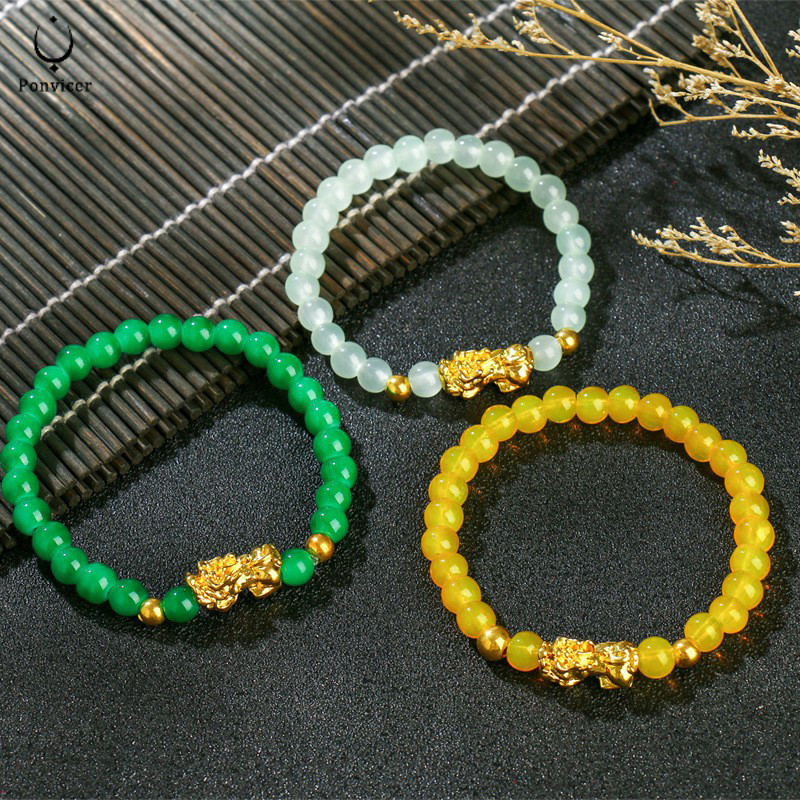 สร้อยข้อมือ Zhaocai Fine ประดับด้วยหินโมราเลียนแบบ สร้อยข้อมือแก้วโกเมนเลียนแบบหินออบซิเดียน ราคา ถูกที่สุด ดีลบีเคเค แกลเลอรีภาพที่ 6