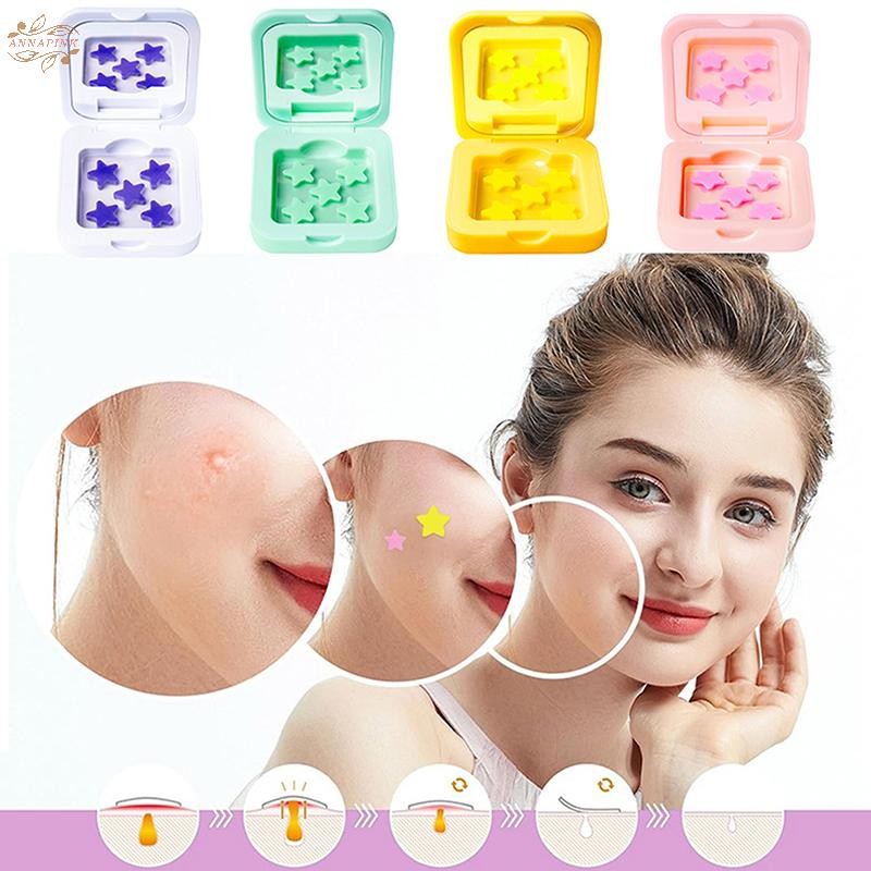 Ank 1 กล่อง 25/48 แพทช์ Hydrocolloid Acne Patch Fade ซ่อมสติกเกอร์ที่มองไม่เห็นคอนซีลเลอร์แต่งหน้าเครื่องมือ Star พร้อมกระจก EN