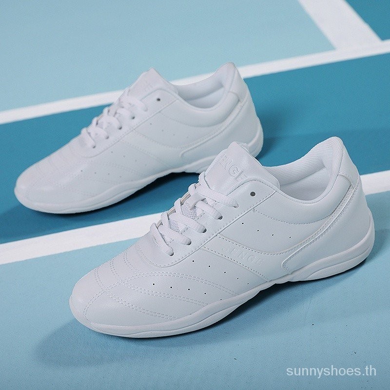 ใหม่ รองเท้าเต้นรําเชียร์ลีดเดอร์ แอโรบิก แบบนิ่ม สีขาว สําหรับผู้หญิง Size 28-44