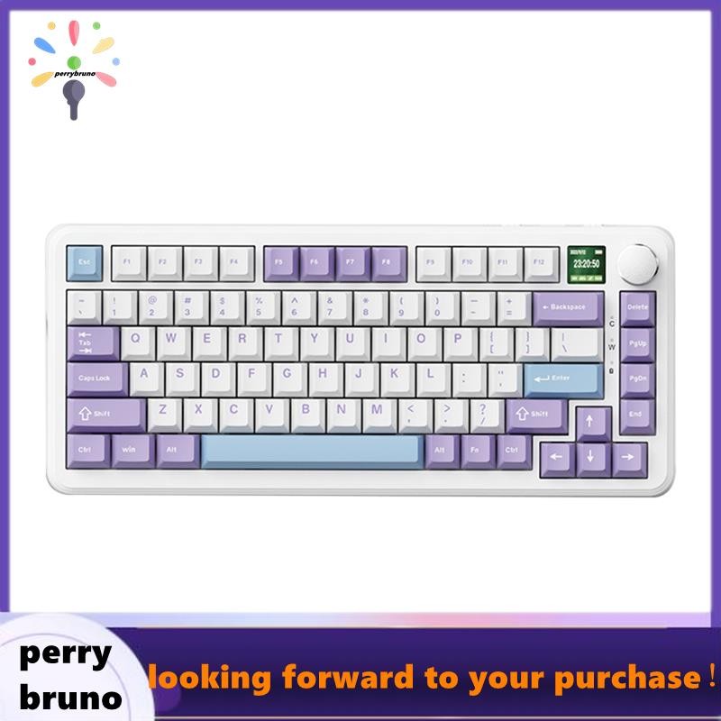 AK820 MAX คีย์บอร์ดไร้สายคีย์บอร์ดสําหรับเล่นเกมแบบถอดเปลี่ยนได้แบบเต็มคีย์พร้อมหน้าจอสี TFT ขนาด 0.