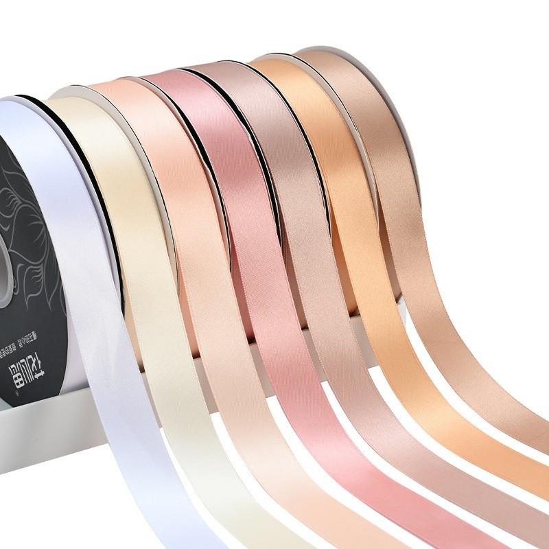 ริบบิ้นผ้าพรีเมี่ยมคุมโทน พาสเทล ขนาด 2.5 ซม.*100 หลา เรียบหรูสวยเงา