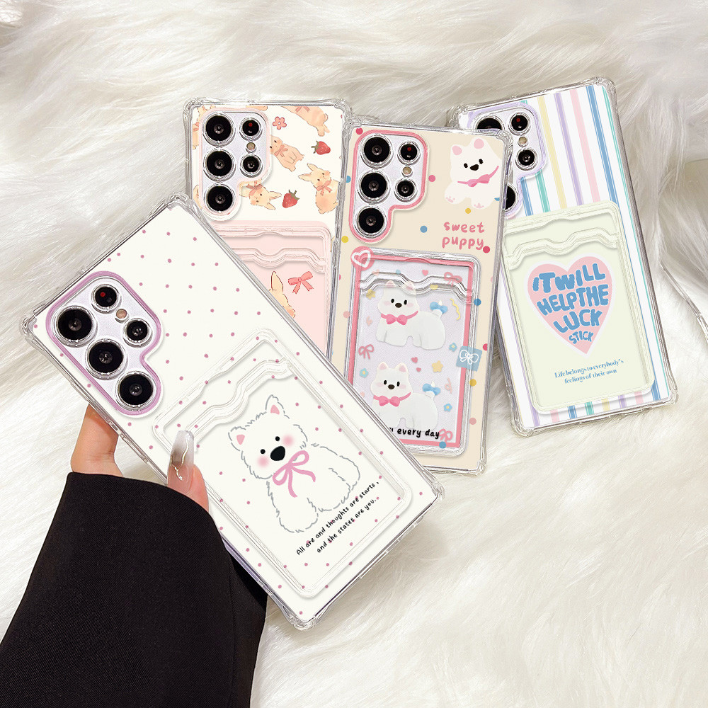 Card Holder เคส For Samsung A07 A17 A56 5G A16 A55 A06 A05S A23 A13 A15 A52 A54 A05 A36 A26 A12 A34 A35 A25 A53 A14
