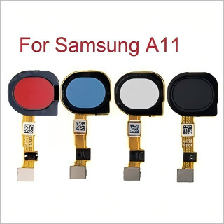 เครื่องสแกนลายนิ้วมือสําหรับ Samsung A11 Finger Touch ID Scanner Connector ปุ่มบ้านเมนู Flex Cable