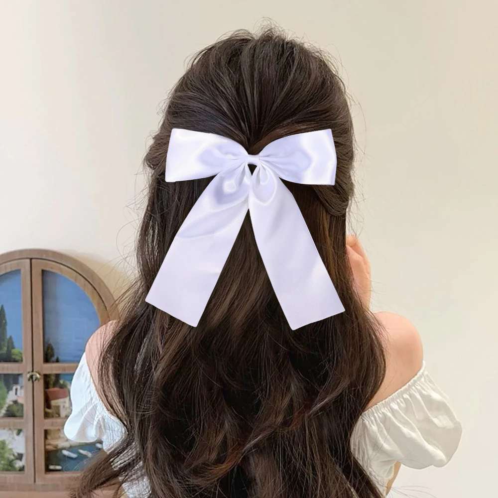 1pc สาวสไตล์บัลเล่ต์โบว์ผูกผมยาวริบบิ้นกิ๊บสาวหวานครึ่งผูกผม Headwear แฟชั่นแฟชั่นเครื่องประดับผม thumbnail 6