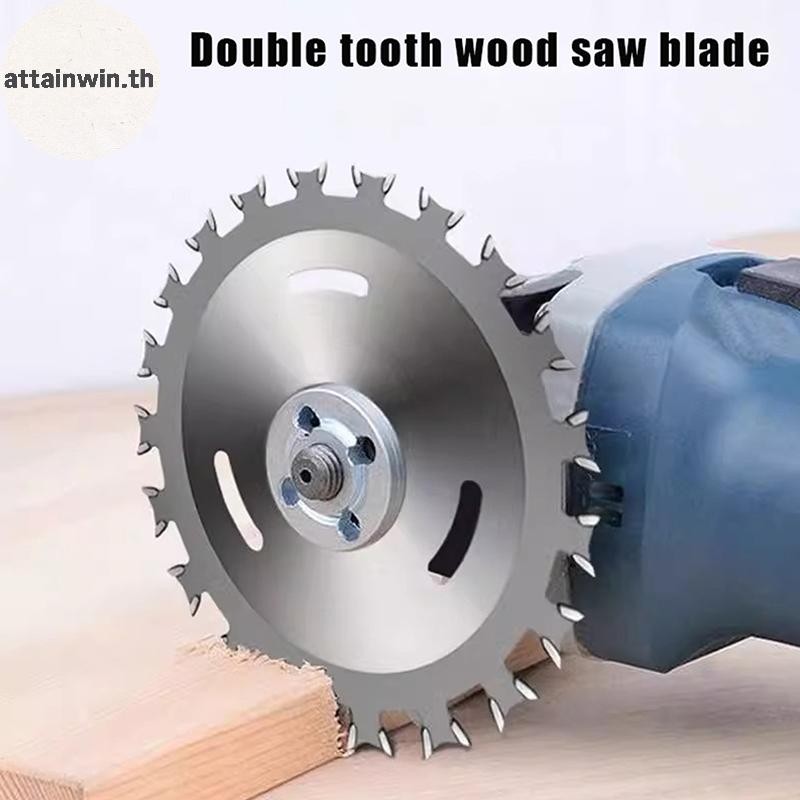 Attainwin โลหะผสมเลื่อยวงเดือนใบมีดตัดไม้แผ่นล้อสองทางงานไม้ใบเลื่อย Multitool สําหรับเครื่องบดมุม th